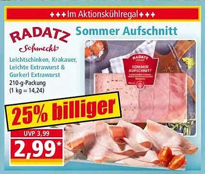 RADATZ Sommer Aufschnitt - 25% billiger!