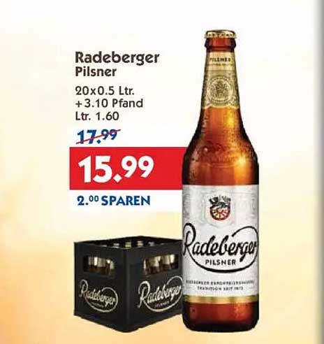 Radeberger Pilsner 20x0,5 Ltr. - Jetzt zum Sparpreis!