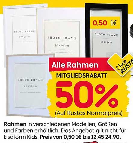 Rahmen in verschiedenen Modellen – Jetzt 50% günstiger!