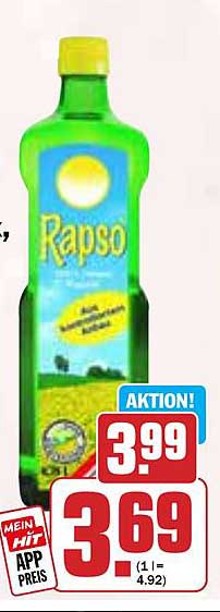 Rapso Rapsöl 1l Aktionspreis