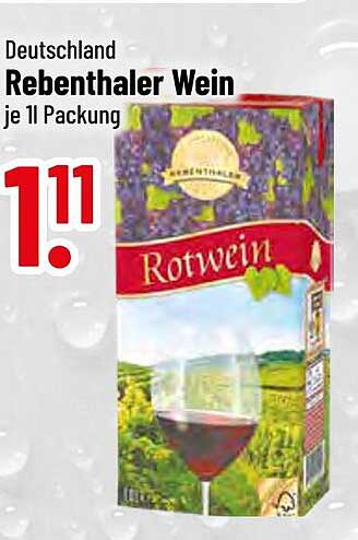 Rebenthaler Wein je 1l Packung