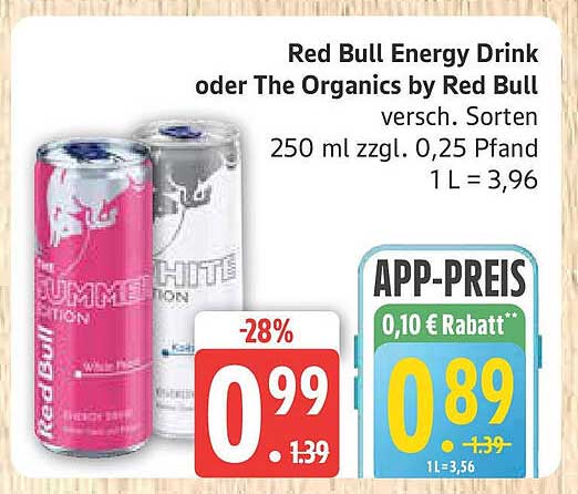 Red Bull Energy Drink oder The Organics by Red Bull 250 ml