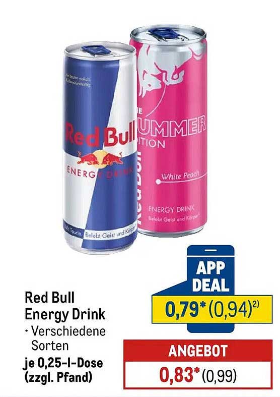 Red Bull Energy Drink – Verschiedene Sorten