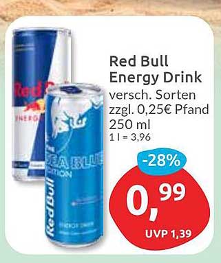 Red Bull Energy Drink - Verschiedene Sorten