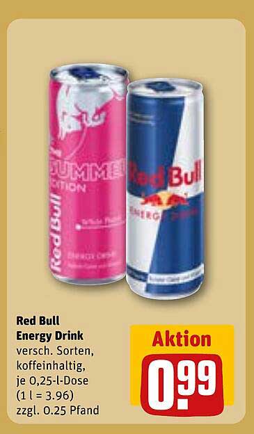 Red Bull Energy Drink, verschiedenste Sorten, 0,25-l-Dose