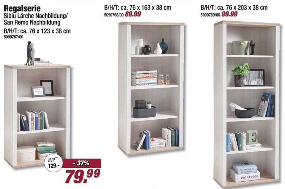Regalserie Sibiu Lärche Nachbildung / San Remo Nachbildung