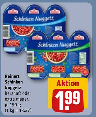 Reinert Schinken Nuggetz, herzhaft oder extra mager, je 150-g