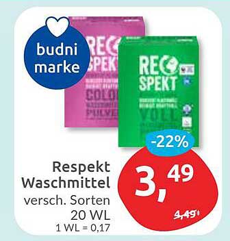 Respekt Waschmittel - verschiedene Sorten 20 WL
