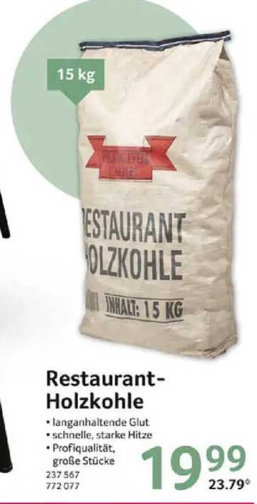 Restaurant-Holzkohle 15 kg