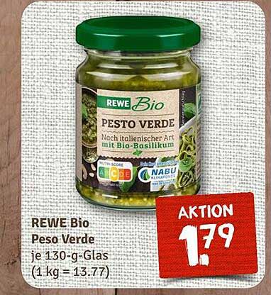 REWE Bio Pesto Verde 130-g-Glas