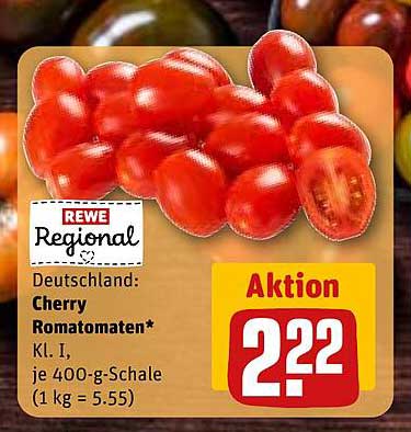 REWE Regional: Cherry Romatomaten Kl. I – Aktionspreis!