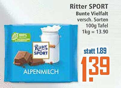 Ritter SPORT Bunte Vielfalt 100g Tafel
