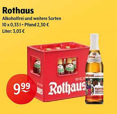 Rothaus Alkoholfrei und weitere Sorten 10 x 0,33 l