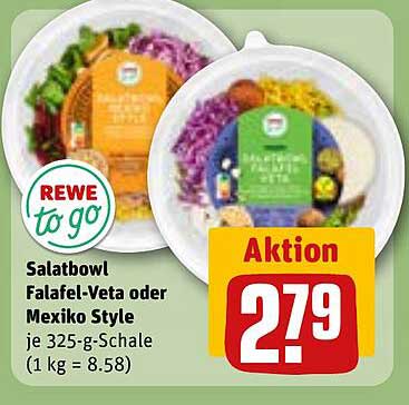 Salatbowl Falafel-Veta oder Mexiko Style