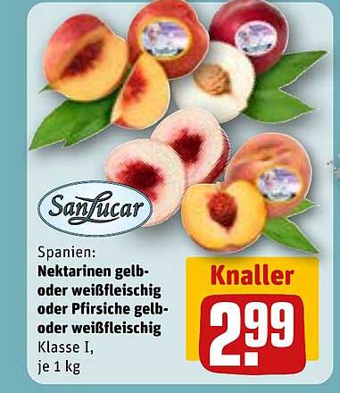 SanLucar Nektarinen oder Pfirsiche, 1 kg