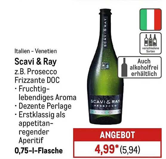 Scavi & Ray Prosecco Frizzante DOC 0,75 l-Flasche