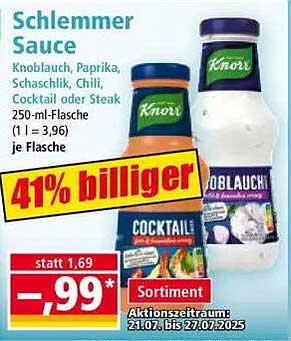 Schlemmer Sauce - Knoblauch, Paprika, Schaschlik, Chili, Cocktail oder Steak