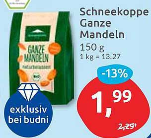 Schneekoppe Ganze Mandeln 150 g