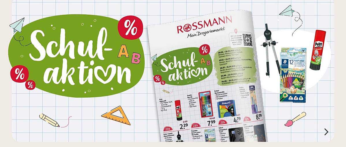 Schul-Aktion bei Rossmann – Tolle Angebote für den Schulstart!