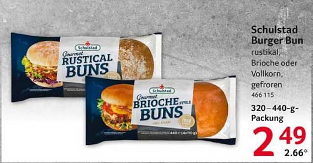 Schulstad Burger Bun rustikal, Brioche oder Vollkorn, gefroren