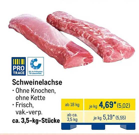 SchweineLachse - Frisch, ohne Knochen und ohne Kette!