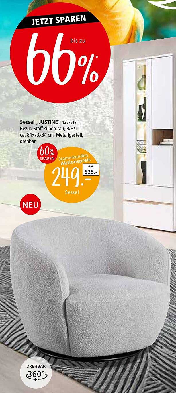 Sessel „JUSTINE“ – Komfort und Stil vereint!