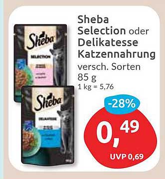 Sheba Selection oder Delikatess Katzennahrung 85 g