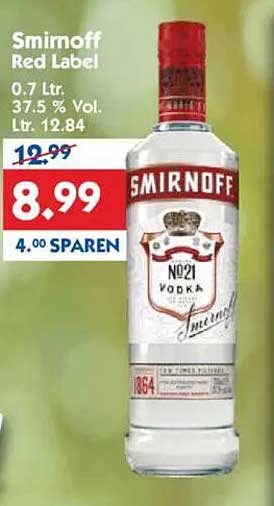 Smirnoff Red Label 0.7 Ltr.