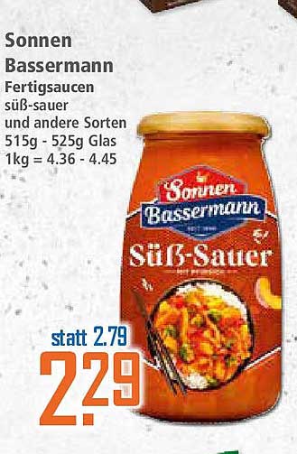 Sonnen Bassermann Fertigsaucen süß-sauer 515g