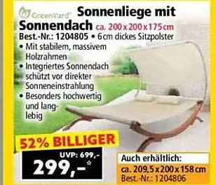 Sonnenliege mit Sonnendach
