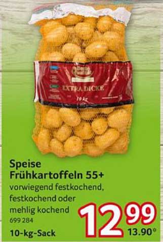 Speise Frühkartoffeln 55+ 10-kg-Sack