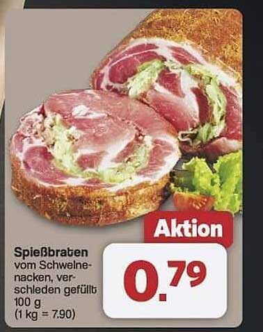 Spießbraten vom Schwäbischen Nacken, verschieden gefüllt