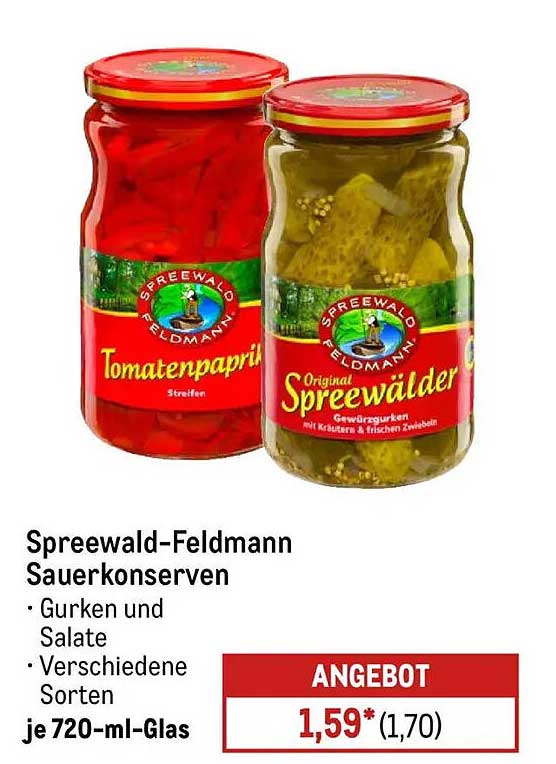 Spreewald-Feldmann Sauerkonserven - Gurken und Salate