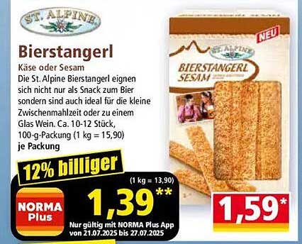 St. Alpine Bierstangerl - Käse oder Sesam