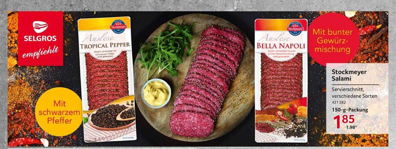 Stockmeyer Salami – Tropical Pepper & Bella Napoli 150-g-Packung