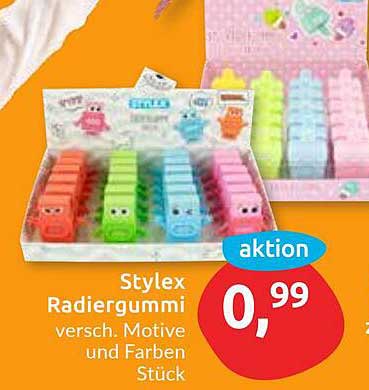 Stylex Radiergummi - versch. Motive und Farben Stück
