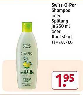 Swiss-O-Par Shampoo oder Spülung 250 ml oder Kur 150 ml
