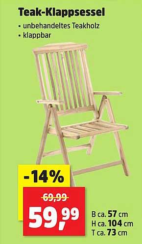 Teak-Klappsessel