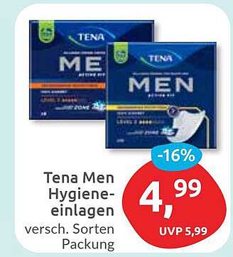Tena Men Hygieneeinlagen - verschiedene Sorten