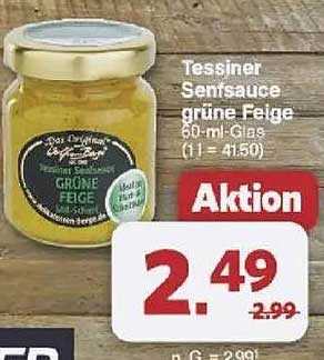 Tessiner Senfsauce grüne Feige 60-ml-Glas