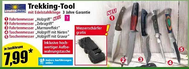 Trekking-Tool mit Edelstahlklinge – 3 Jahre Garantie