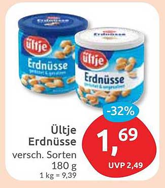 Ültje Erdnüsse 180 g - Verschiedene Sorten