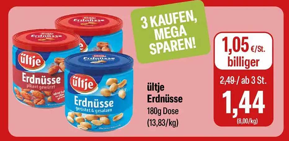ültje Erdnüsse 180g Dose - Mega sparen!