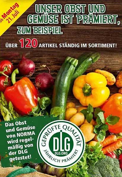 UNSER OBST UND GEMÜSE IST PRÄMIERT, ZUM BEISPIEL