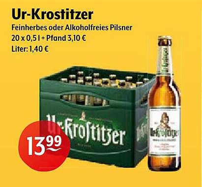 Ur-Krostitzer - Feinhopfiges Pilsner oder Alkoholfreies Pilsner