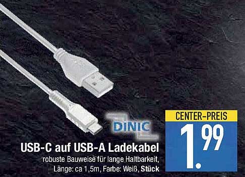 USB-C auf USB-A Ladekabel DINIC