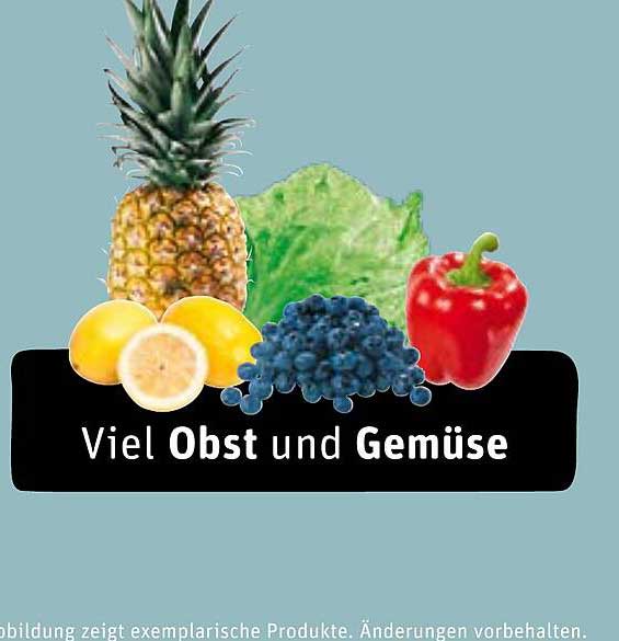 Viel Obst und Gemüse
