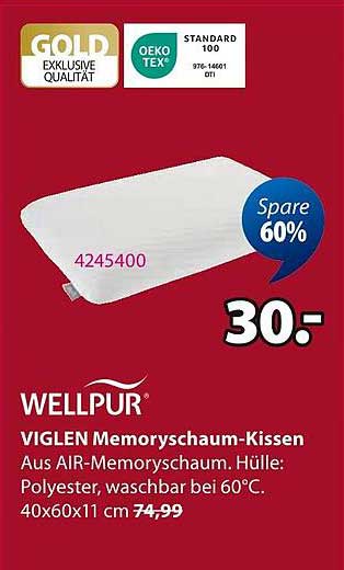 VIGLEN Memoryschaum-Kissen