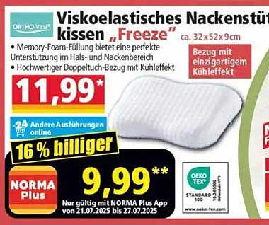 Viskoelastisches Nackenstützkissen "Freeze"
