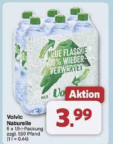 Volvic Natürliche Mineralwasser 6 x 1,5 l-Packung